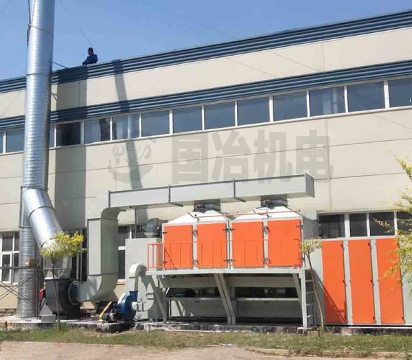 Foreign enterprises large cast iron spray paint line and catalytic combustion waste gas treatment cases