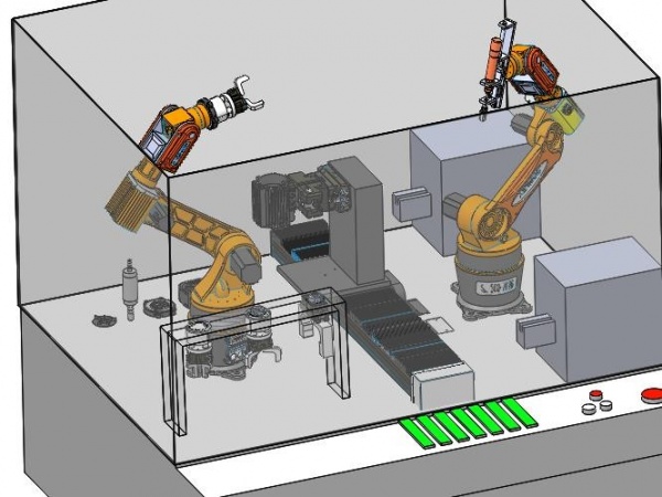 机器人自动化集成- - 关节机器人应用电机集成装配