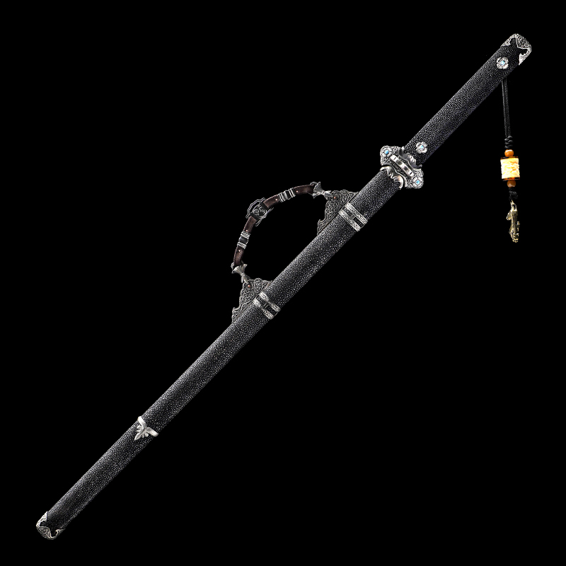 刀弊 中国 周末 周强刀剑作品-听风唐横刀-乌兹钢典藏款（LJG-3524）,周强刀剑艺术馆