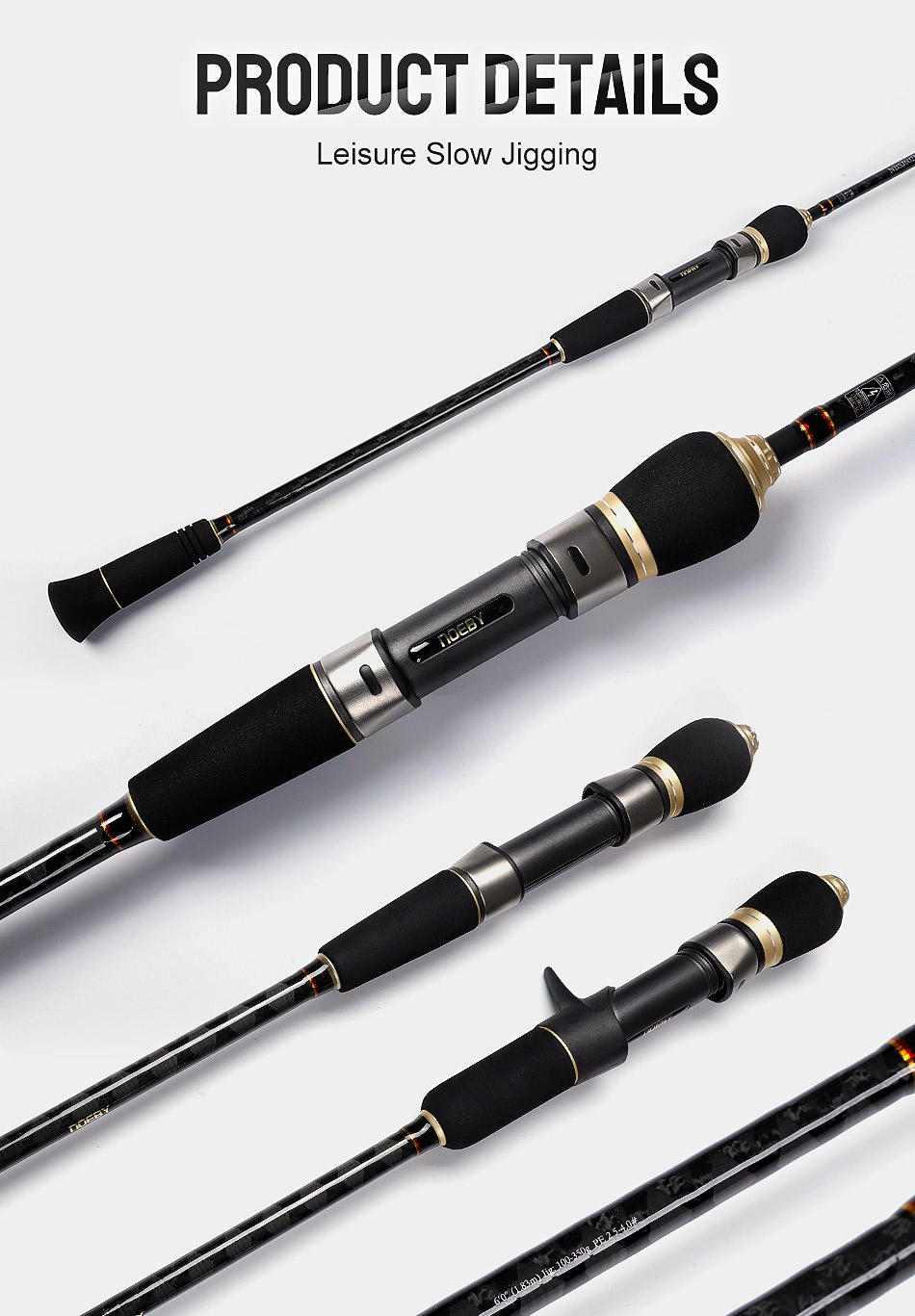 Leisure Power Blanks Slow Jigging Rod,NOEBY