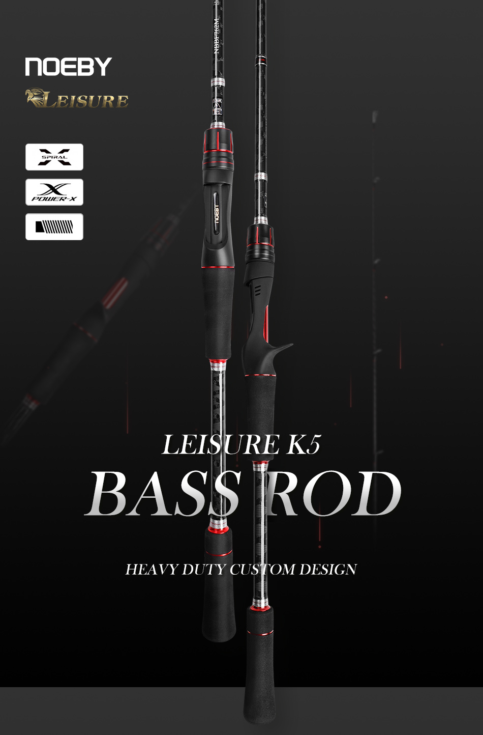 Leisure K5 Freshwater Bass Rod,NOEBY