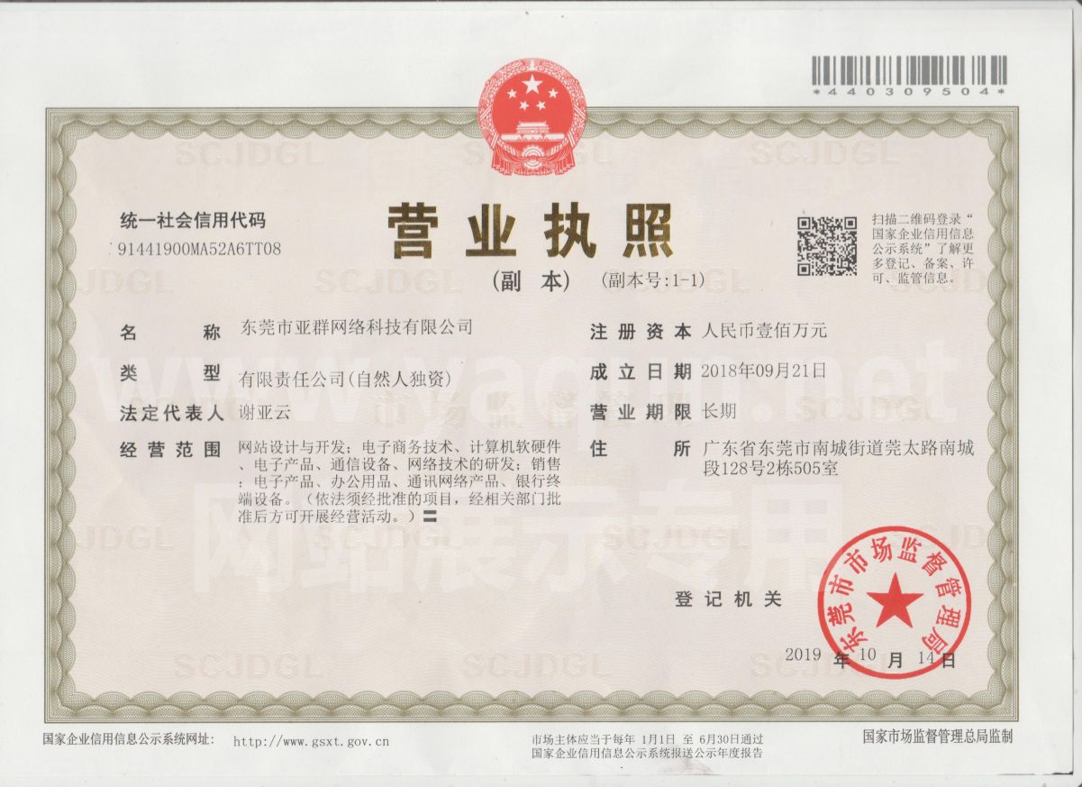 网站建设公司营业执照